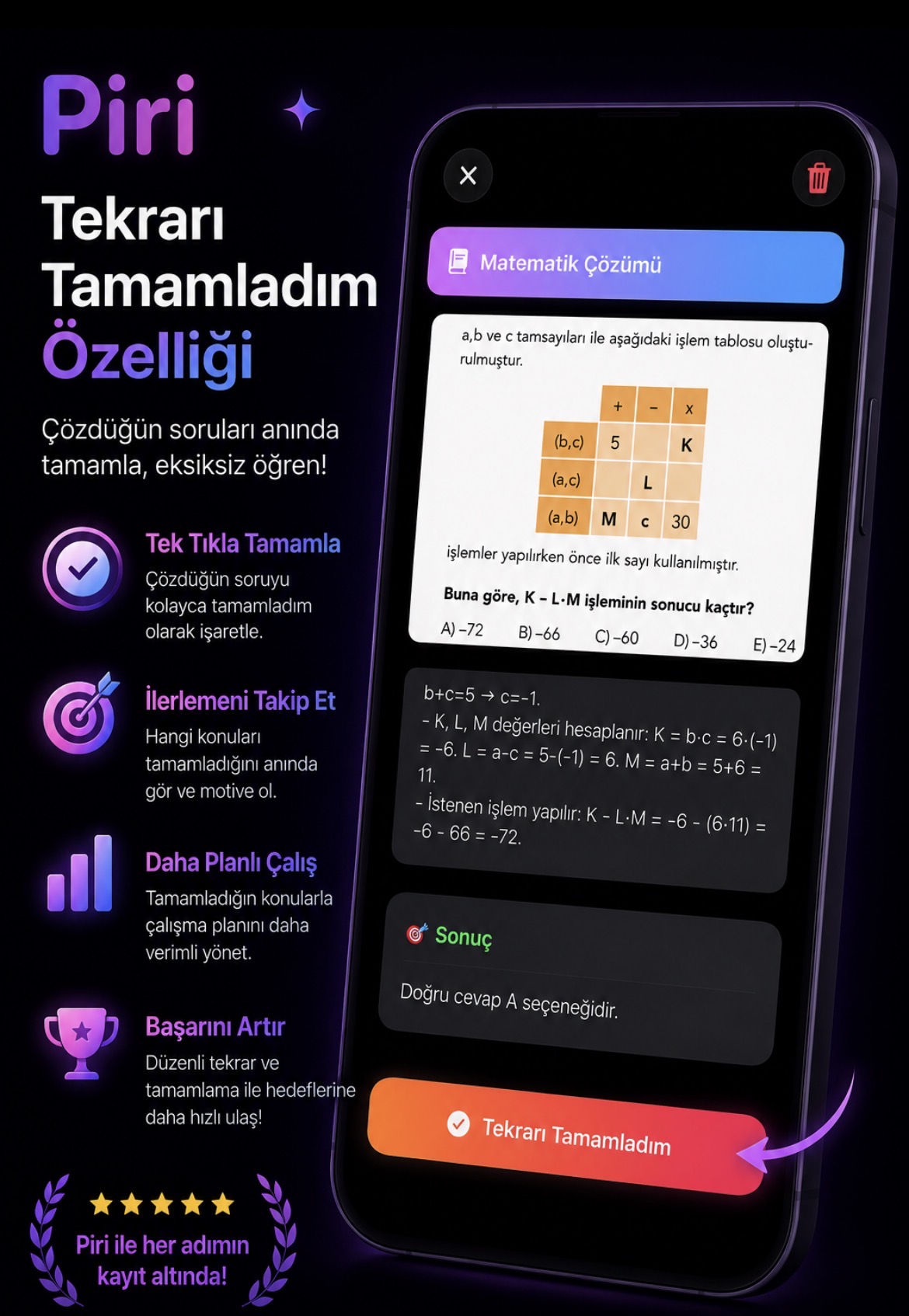 Tekrarı Tamamladım
